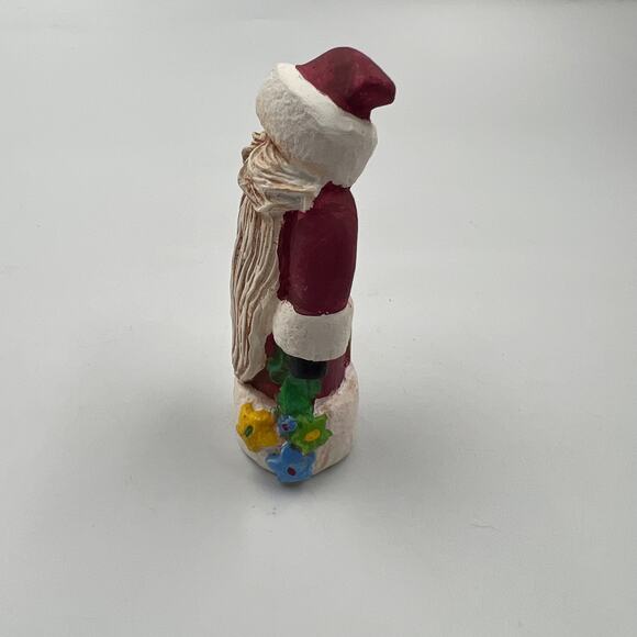 Vintage 1996 Handmade Polymer Clay Santa Claus Figure Decor Primitive 4 Inch - Picture 7 of 7